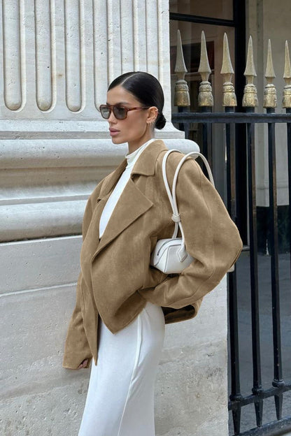 Luvik | Suede rento istuva takki