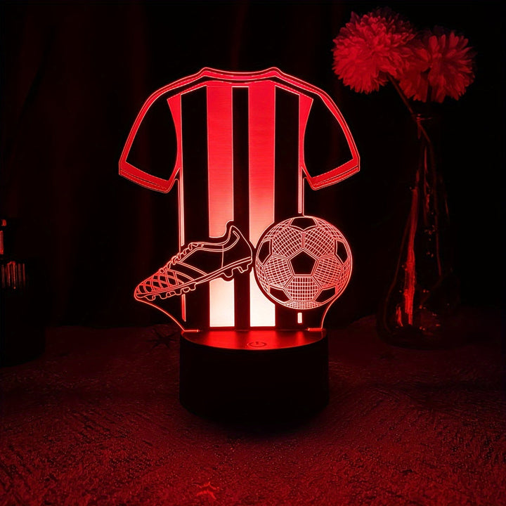 SportGlow Lampe - 3D LED Nattlys for Fotballfans Luvikno
