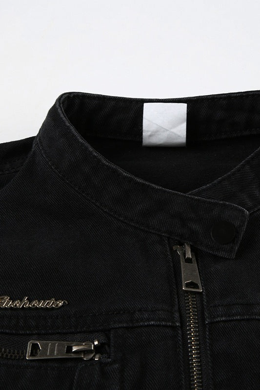 Luvik | Svart Denim Trucker-jakke