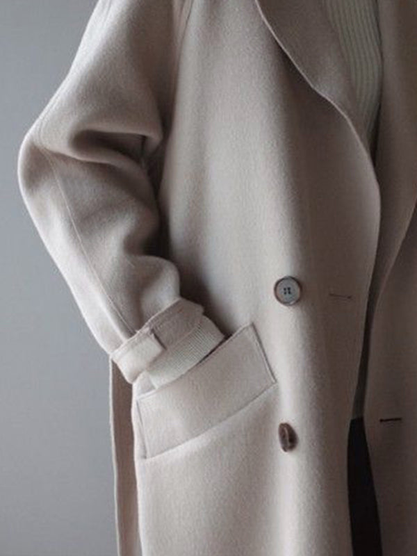 Luvik | Vintage Kaksoisnapitettu Takki Vyöllä