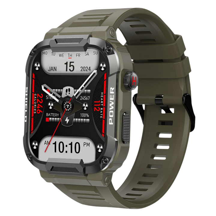 Smartwatch Robust Utendørs Trening Tracker Svart Luvikno
