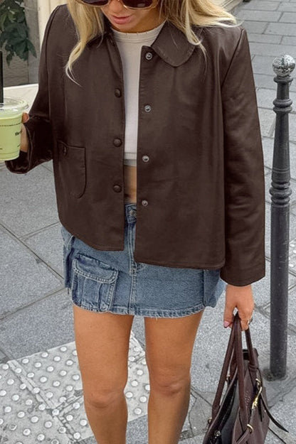 Luvik | Nahkapehmeä Kauluksen Takki