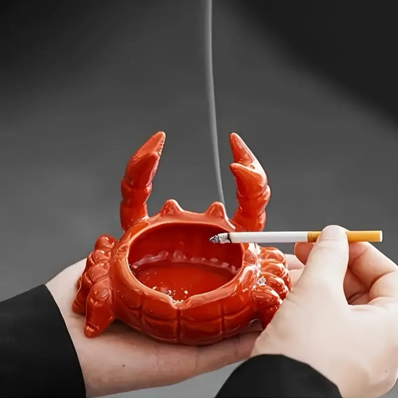 CrabbySmoke – Unik krabbeformet askebeger med lokk Luvikno