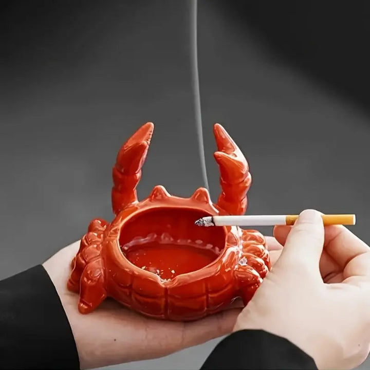 CrabbySmoke – Unik krabbeformet askebeger med lokk Luvikno