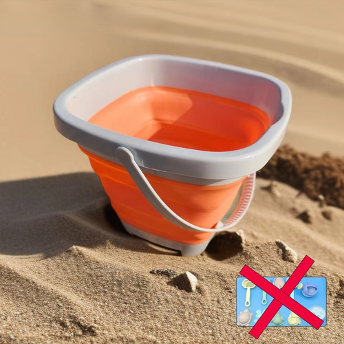 Barns strand sand- og vannleketøysett - Sammenleggbart bøtte og tilbehør (1, 5 eller 11 deler, tilfeldig farge) Luvikno
