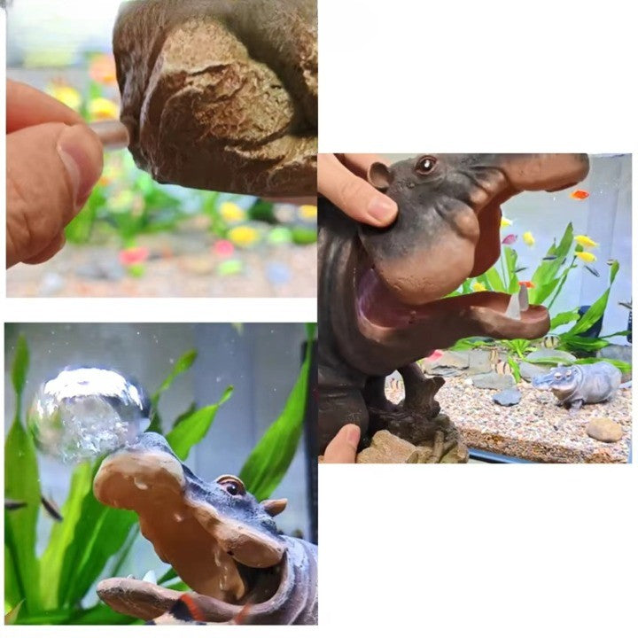 Mini Hippo Dekorativ Fiskebowl LuftboLuviknoer | Luvikno
