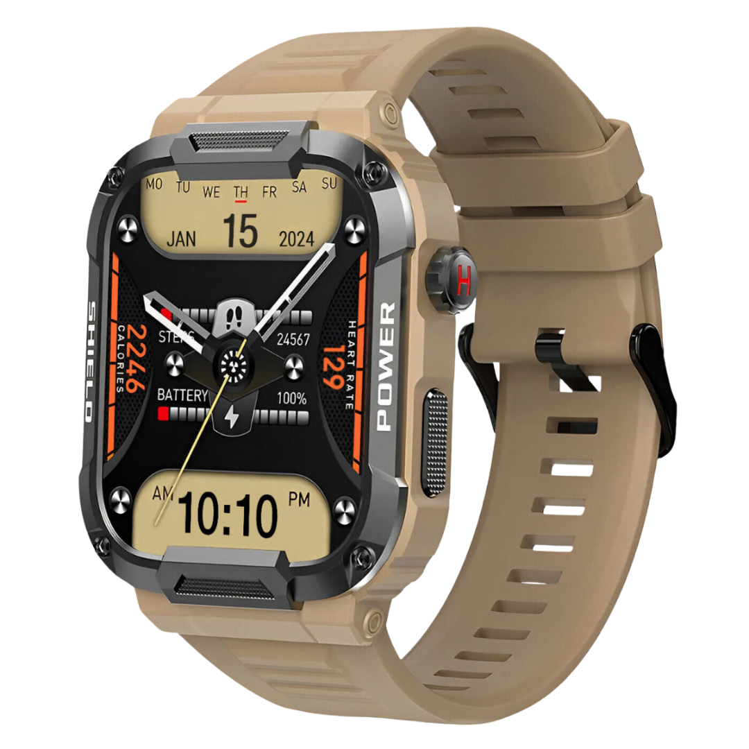Smartwatch Robust Utendørs Trening Tracker Svart Luvikno