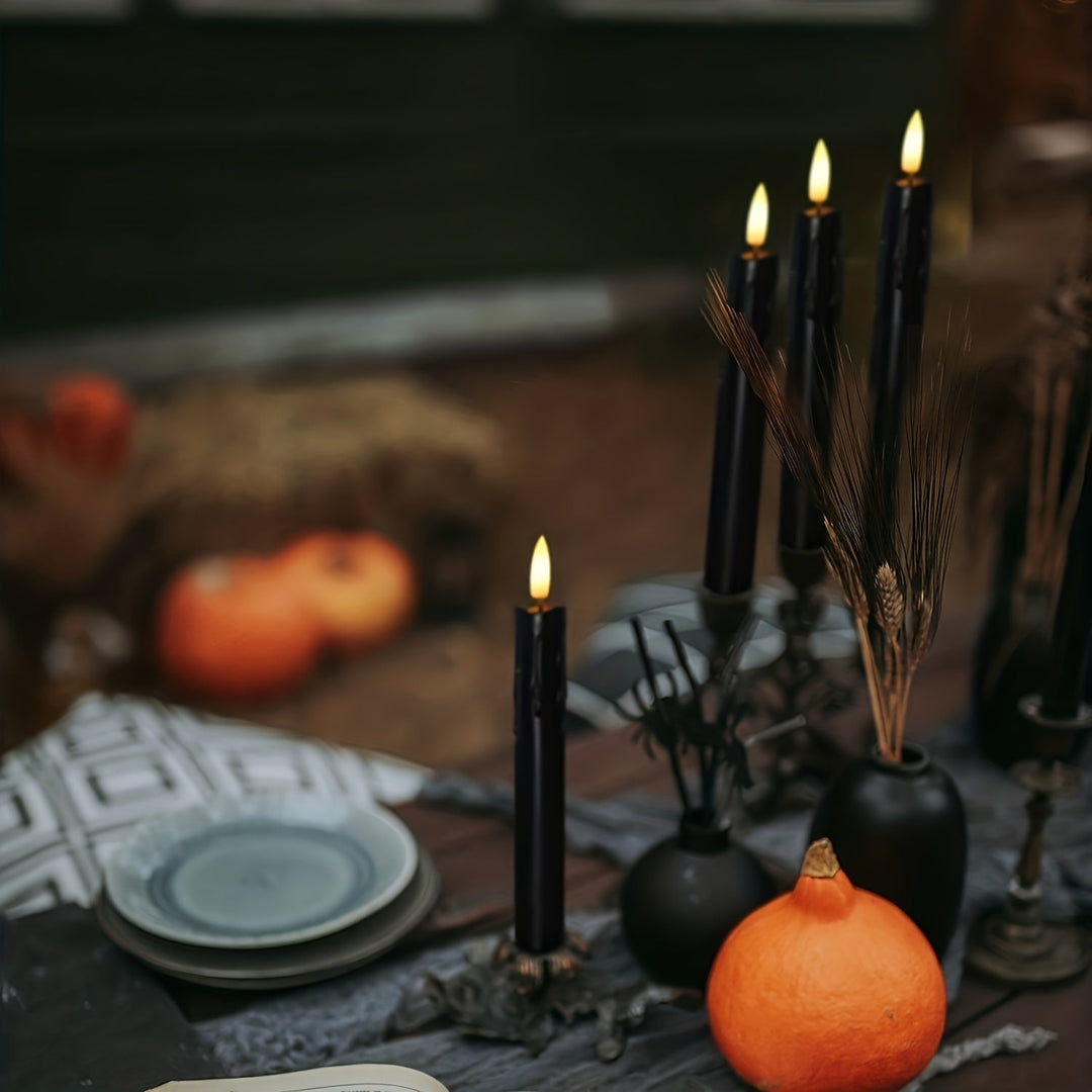 FlickerGlow - Realistiske flammefrie LED-lysestaker med fjernkontroll Luvikno