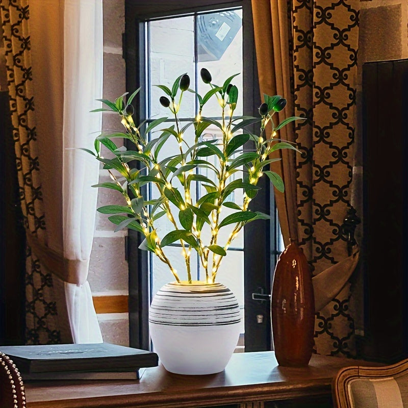 LumiTak – Elegant Olivengren LED Bordlampe Luvikno