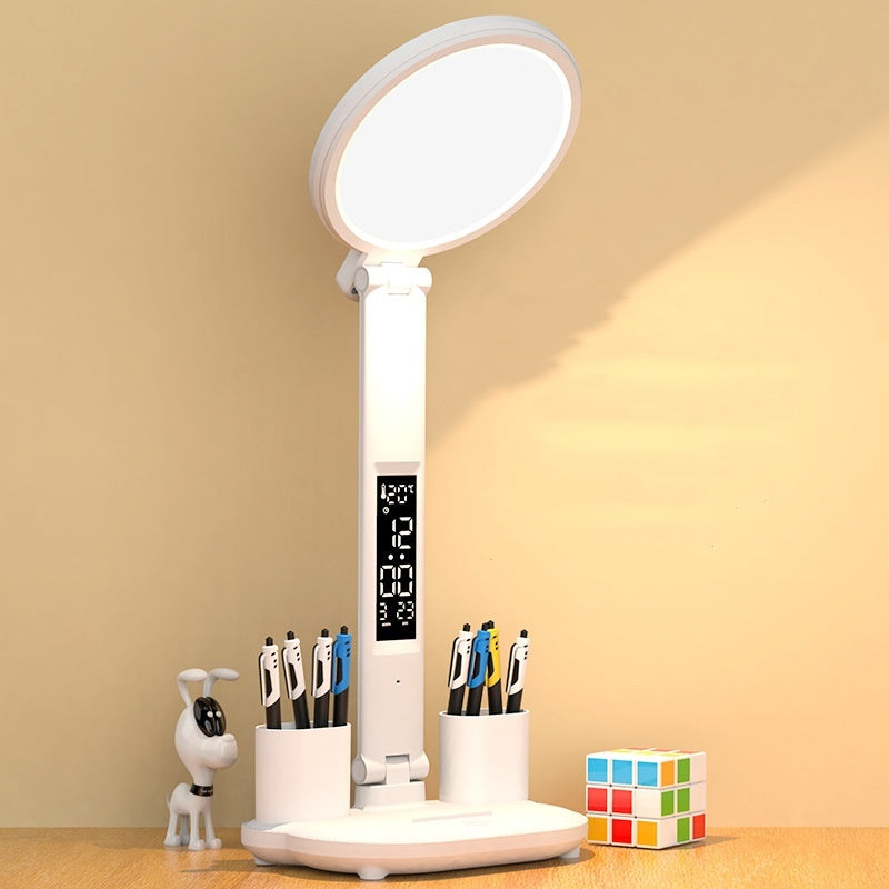 LED bordlampe med klokke og USB. | Luvikno