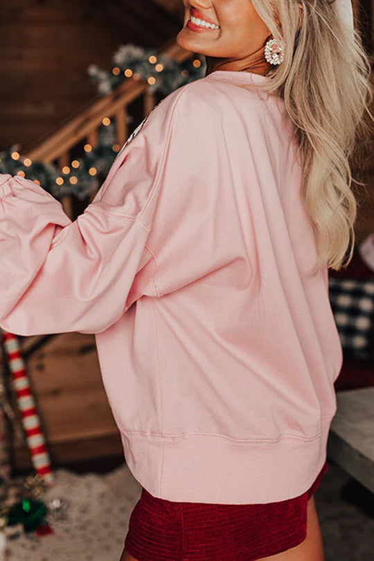 Luvik | Joulupukki Paljetti Rentoa Hihattomaa Collegepaitaa