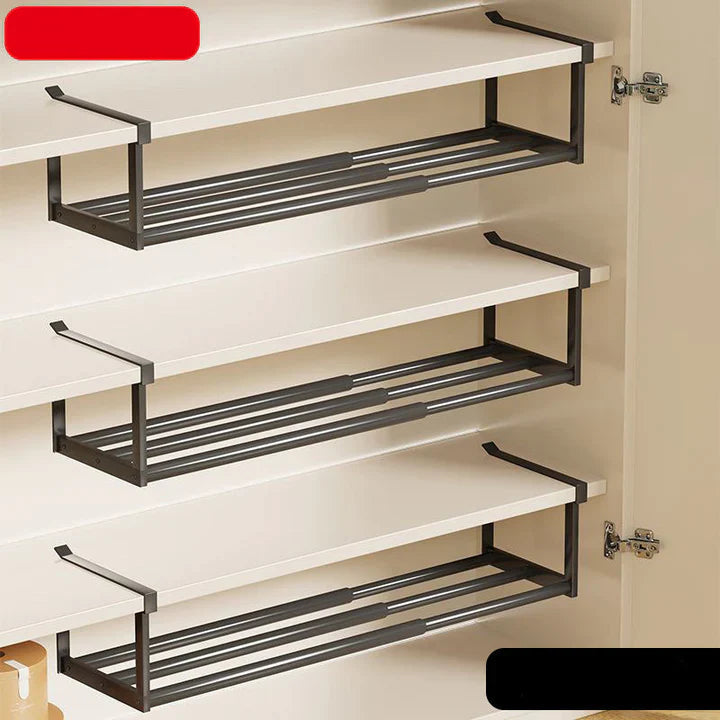 Under-hylle lagring uten boring – justerbar 30–50 cm | Luvikno