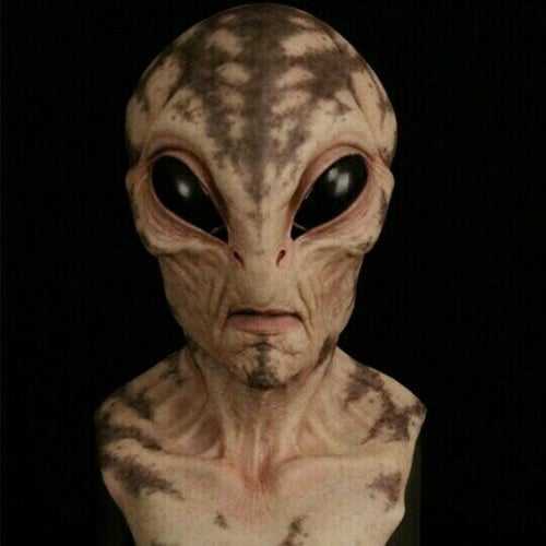 Realistisk Alien-maske – Lateks- og silikon-Halloween-maske for cosplay og fester | Luvikno