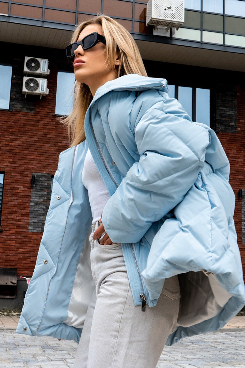 Luvik | istuu tyylikäs tikkikangas takki