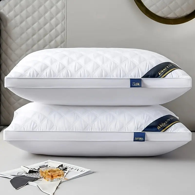 Luvikno | DreamRest - Sett med 2 Hypoallergeniske 3D Puter - Myk Nakke Støtte & Hotell Kvalitet Søvn