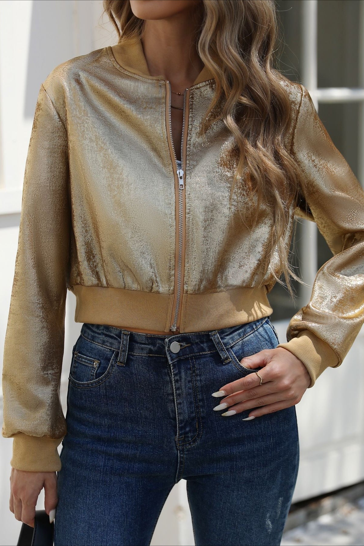 Luvik | Foil Pitkähihainen Vetoketjuntakki