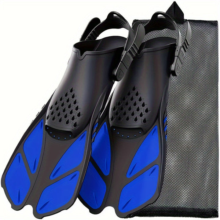 Luvikno | Snorkel finner SeaVana Glide | Justerbare & Korte | Åpen Hæl | For Reise & Fritid | Unisex