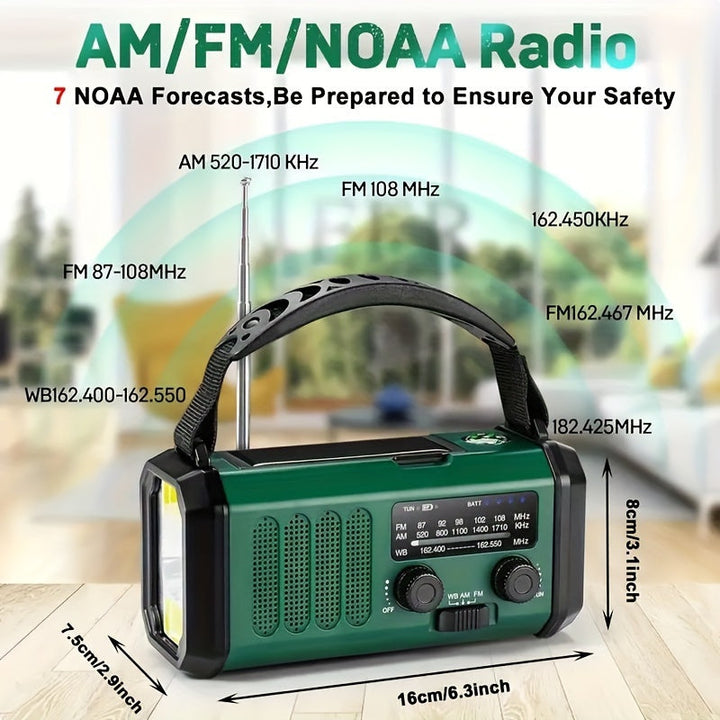 SurvivorPower - Bærekraftig Nødradio med Flere Funksjoner Luvikno