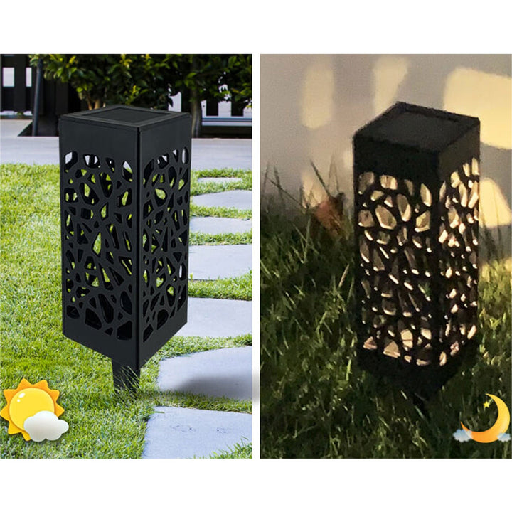 Kreativ Hullete Square Column LED Utendørs Gress Innsett Landskapslys | Luvikno