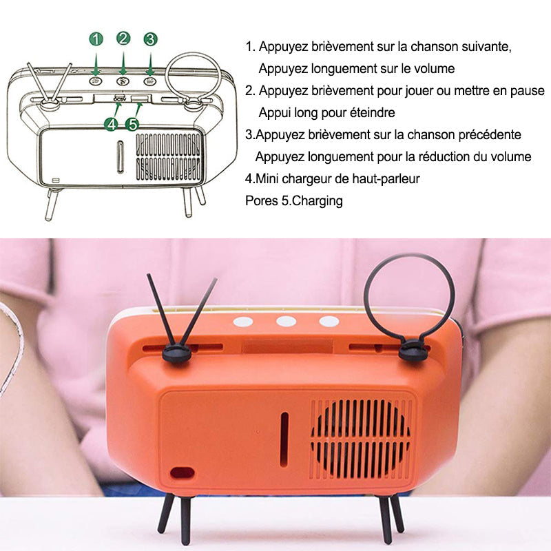 Mobil Høyttaler Retro TV Bluetooth | luvikno