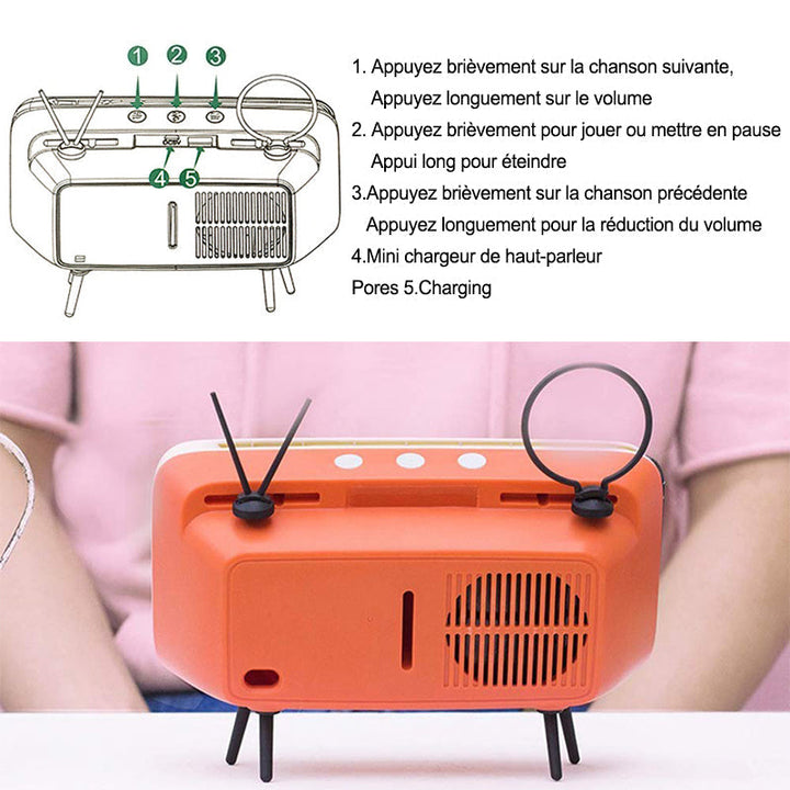 Mobil Høyttaler Retro TV Bluetooth | luvikno