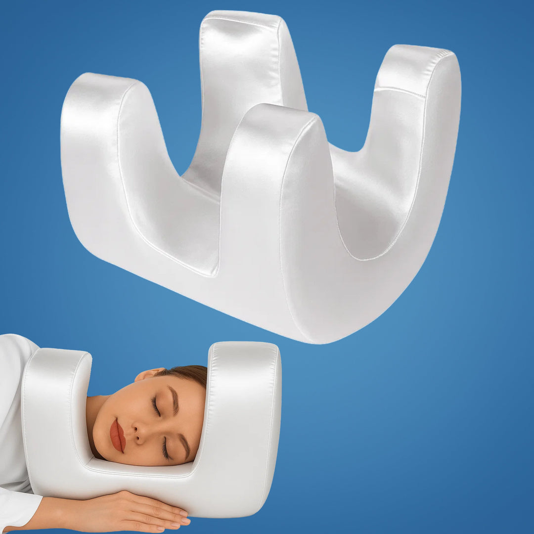 DermSleep | Anti‑Wrinkle Beauty Pillow – Kjølende Minne Skum – Ergonomisk Kontur – Hudpleie Støtte – Side- og Ryggsovende Luvikno