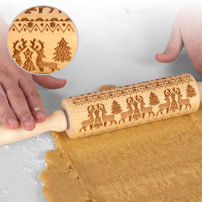 Jule Tre Embosser Kjevler for Høytidsbaking | Luvikno