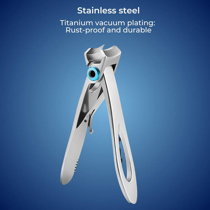 PrecisionTrim Rustfritt Stål Bred Kjevehåndklipper | for Tykke Negler - Skarpe Blader - Ergonomisk Design for Enkel Negleklipping Luvikno