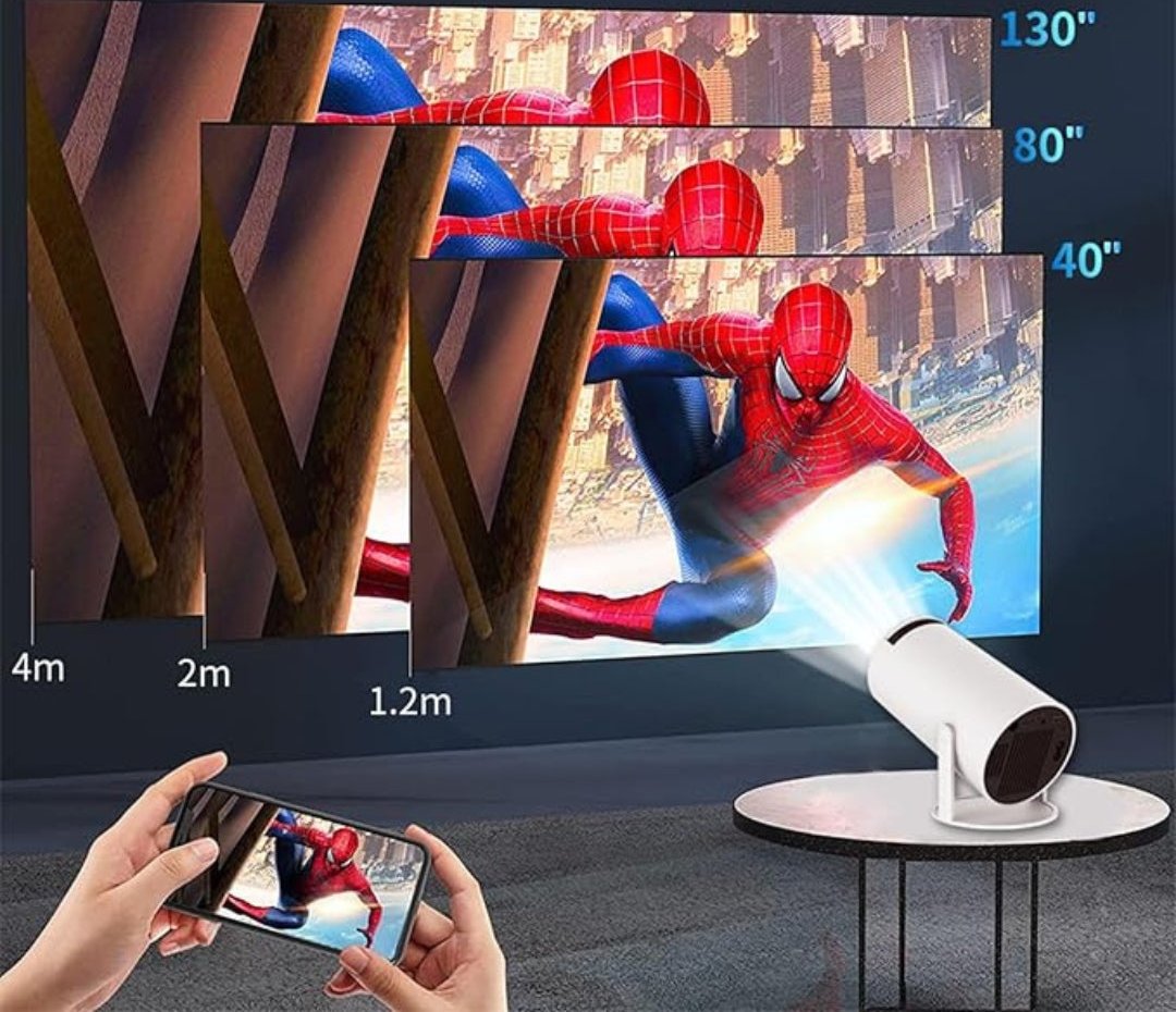 UltraScreen - Intelligent 4K-projektor med sømløse tilkoblingsmuligheter for filmer og gaming Luvikno