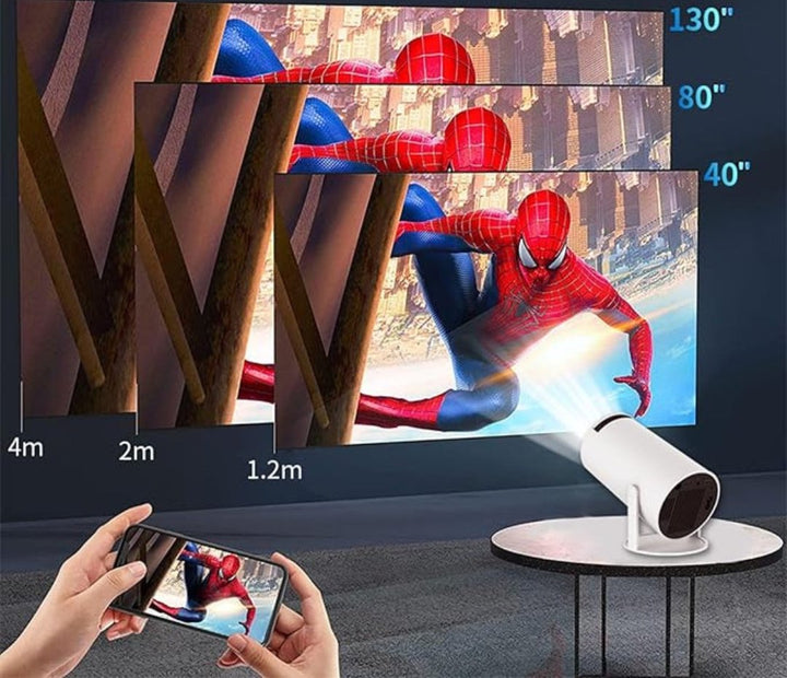 UltraScreen - Intelligent 4K-projektor med sømløse tilkoblingsmuligheter for filmer og gaming Luvikno