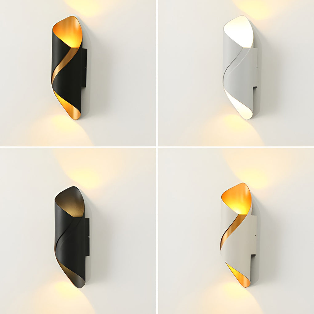 Vegglampe moderne svart aluminium utendørs vegglampe Luvikno