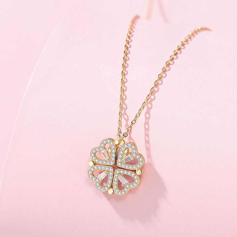 Hollow Four-Leaf Clover Necklace | Luvikno