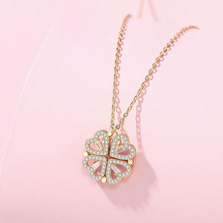 Hollow Four-Leaf Clover Necklace | Luvikno