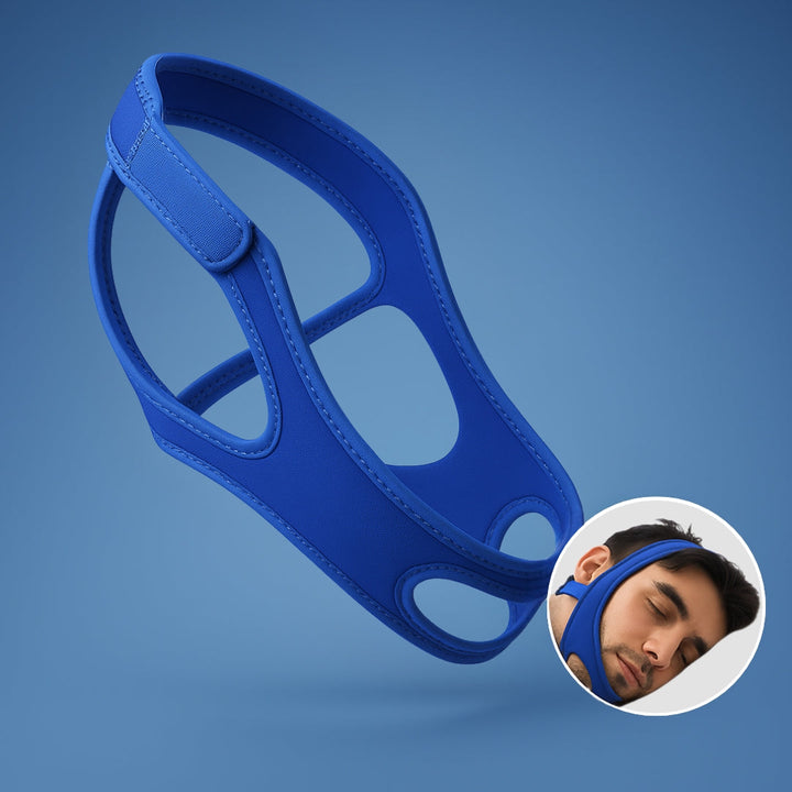 QuietNight | Anti Snoring Chin Strap – Søvnapné Lettelse – Pustende & Justerbar – For Voksne Som Søker Bedre Søvn Luvikno