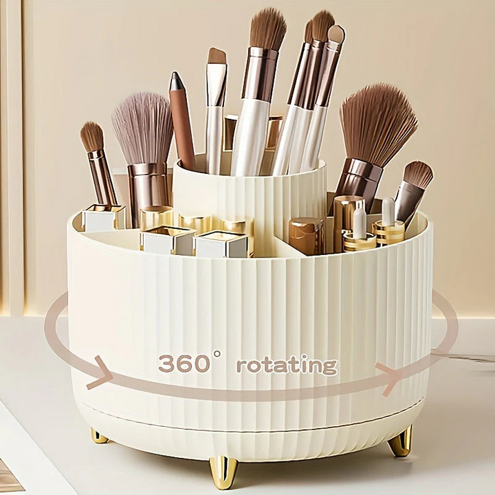 Sminkeorganisator | 360° Roterende Oppbevaringshylle for Sminkebord Luvikno