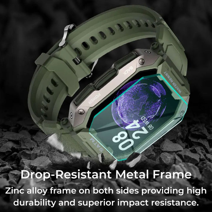 TactiX ARMY Series Smartwatch med militærdesign | Holdbar GPS - Fitness Tracker - for utendørs eventyr - militært personell og taktisk bruk Luvikno