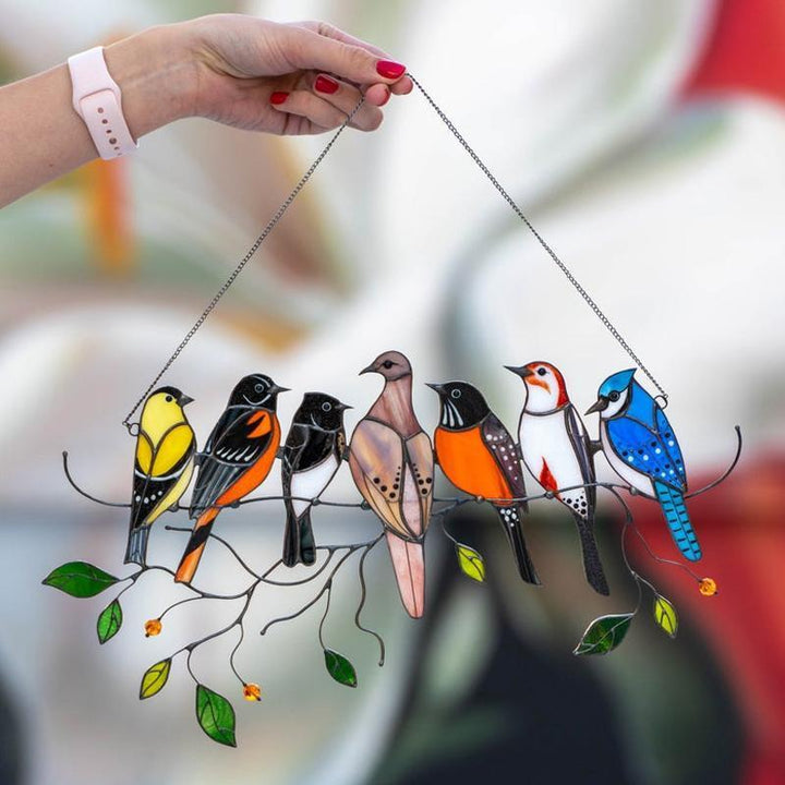 Fugler Flekket Glassvindu Henge 🐦 | Luvikno