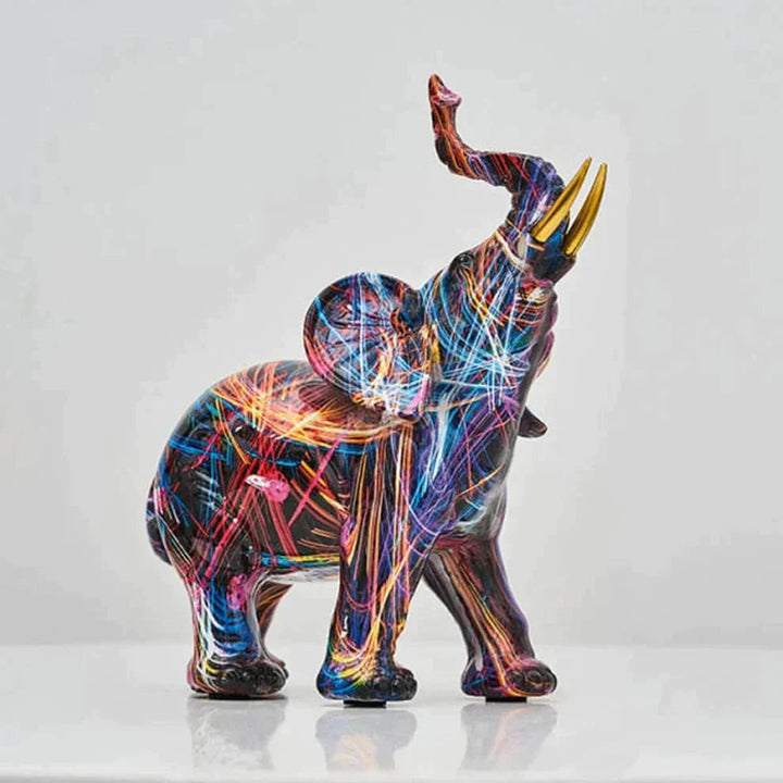 VibrantTrunk – Moderne Elefant Kunst Skulptur Skålift