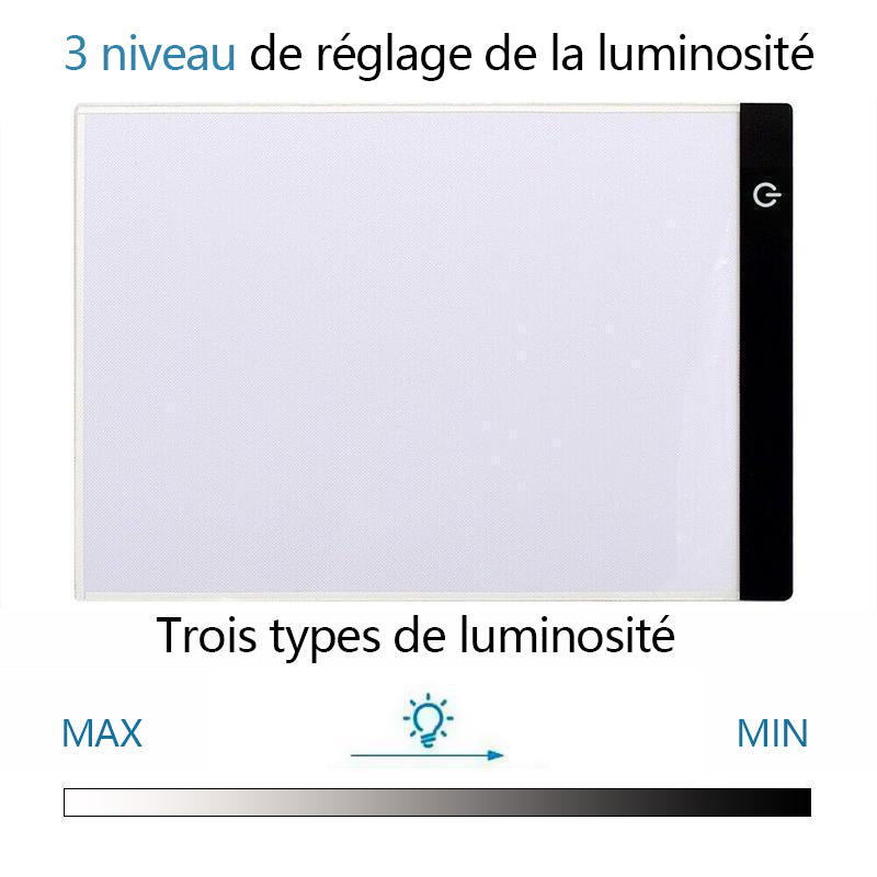 Tegnebrett med LED-lys | Luvikno