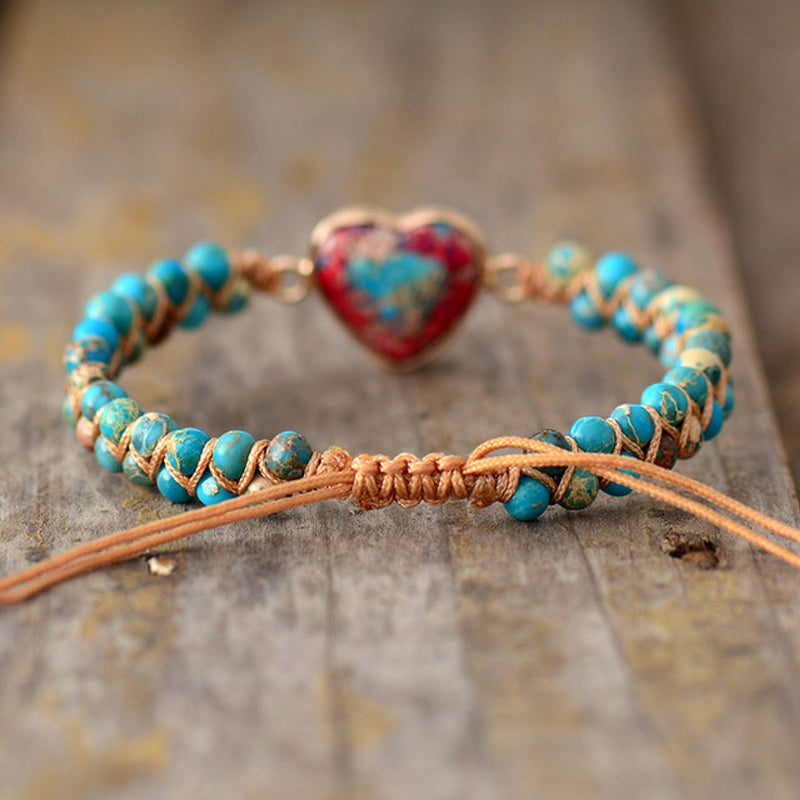 Luvikno | Passionate Heart-Jasper Armbånd