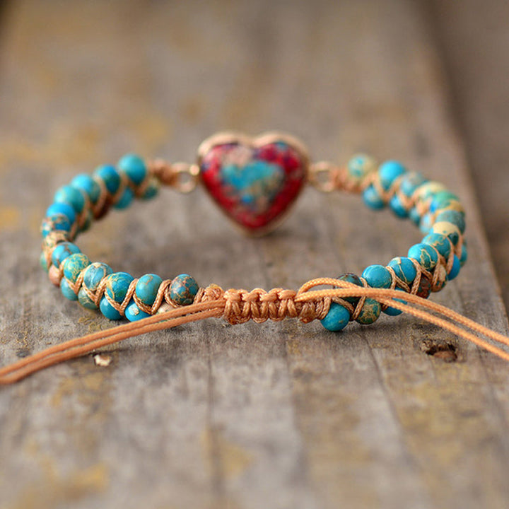 Luvikno | Passionate Heart-Jasper Armbånd