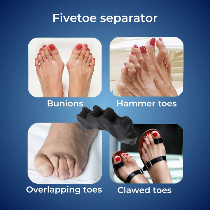 FlexAlign Tå Separator | Tå Justering og Smertelindring – Ideell for Hallux Valgus - Overlappende Tær - og Fot Komfort Luvikno