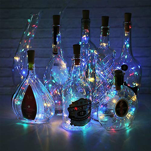 Led Flaske Lys Kork Natt Lys DIY Dekor | Luvikno
