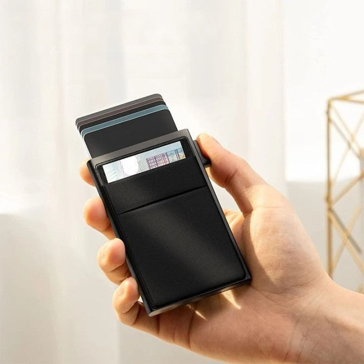 Minimalistisk RFID-blokkerende kortholder lommebok - Design med opptil 8 kort kapasitet Luvikno