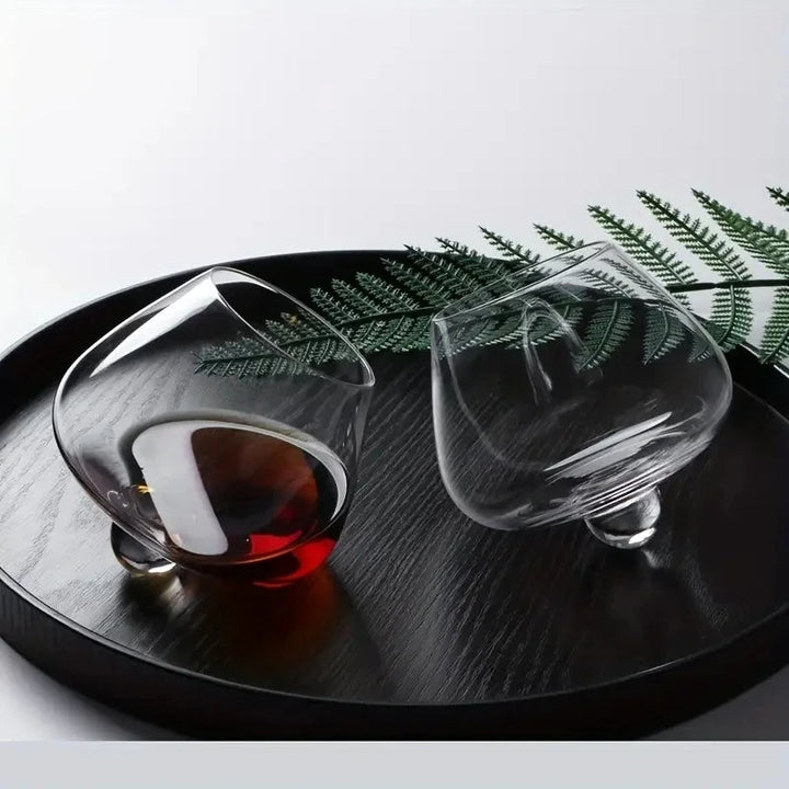 Belly Whiskey og Ølglass - Roterende Tumbler for Cocktails, Vin og andre Drinker Luvikno