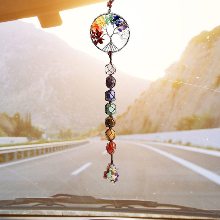 7 Chakra Stein Healing Crystal Tree of Life Dekorasjon | Luvikno