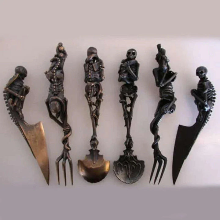 Halloween gave Skeletal Cutlery Sets | Luvikno