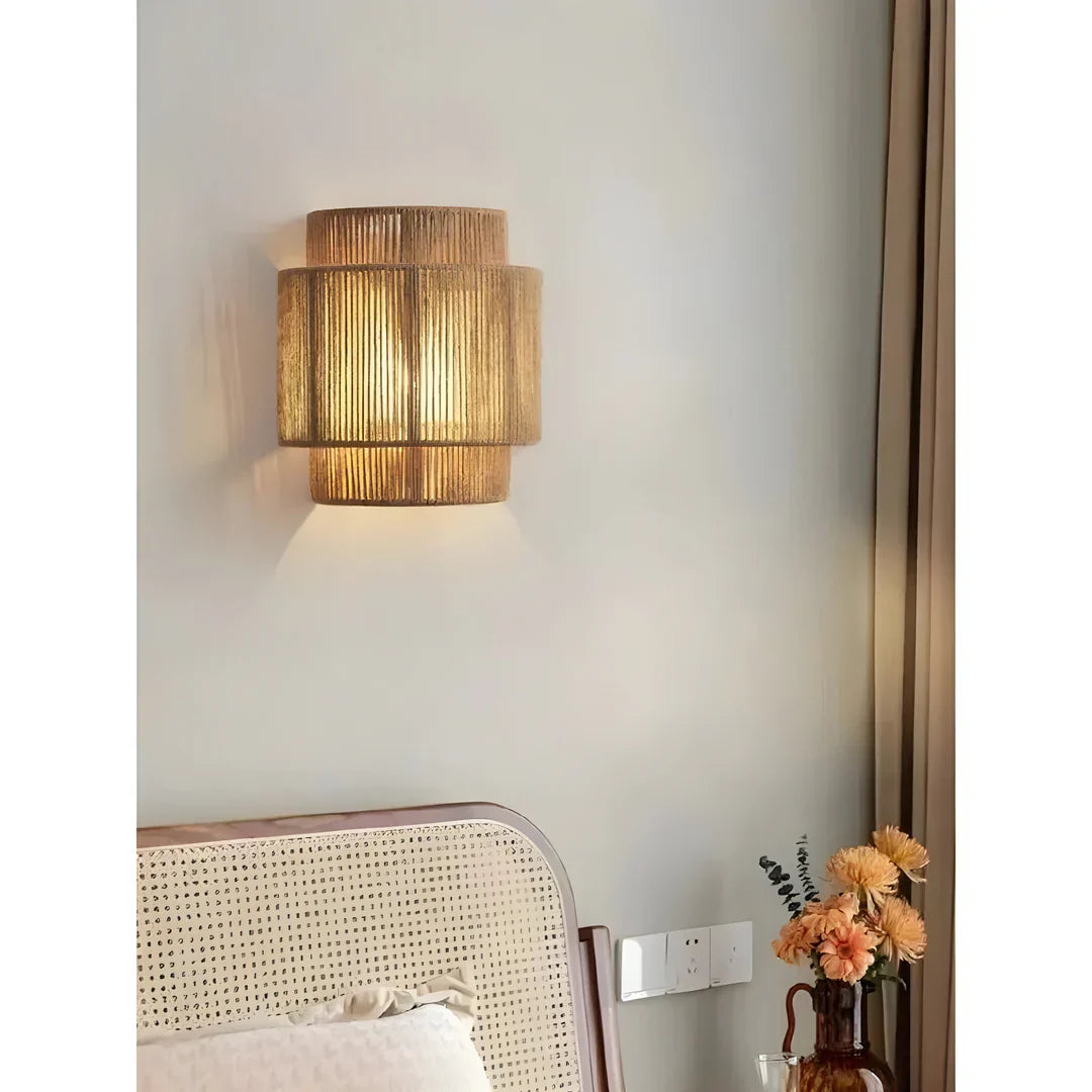 Luvikno | Moderne Flettet Rattan Vegglampe