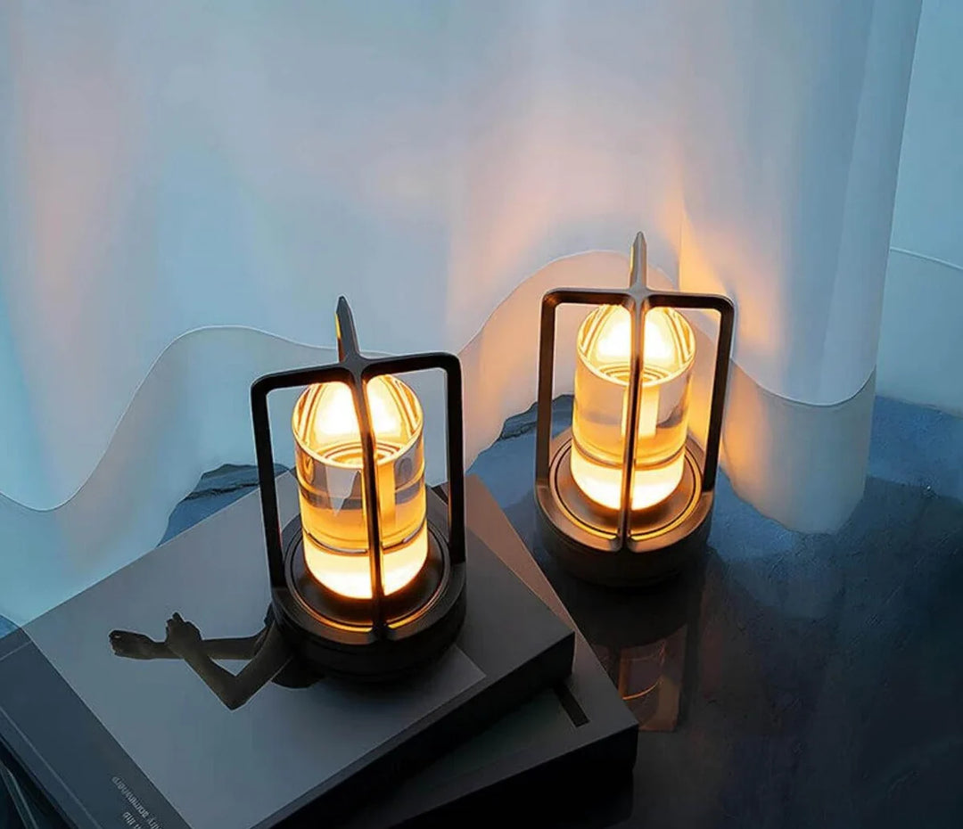 Vanntett og bærbar krystallbordlampe - AuroraGlow | Luvikno