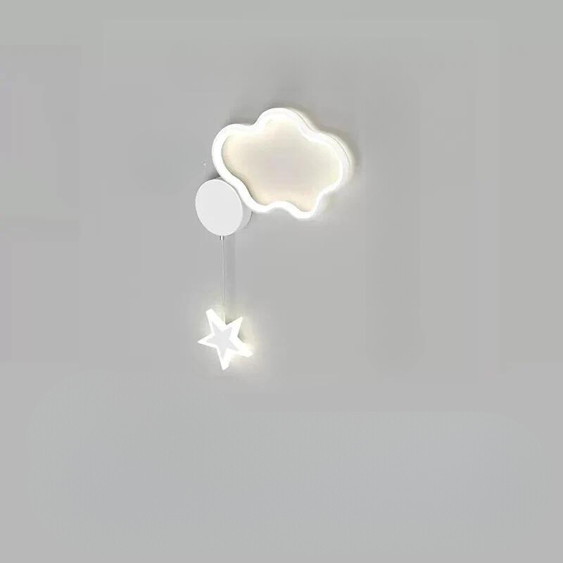 LumiDroom - Magisk Vegglampe med Stjerner og Måne Luvikno